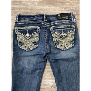 Grace In LA  Capri Jeans Rhinestone Studded Bling Women’s Sz 26